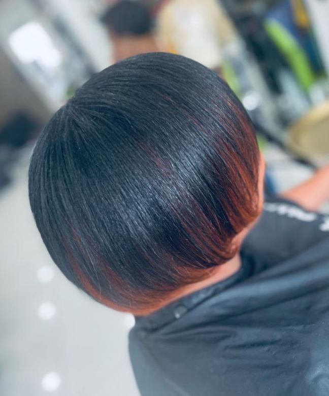 Intricate braided hairstyle